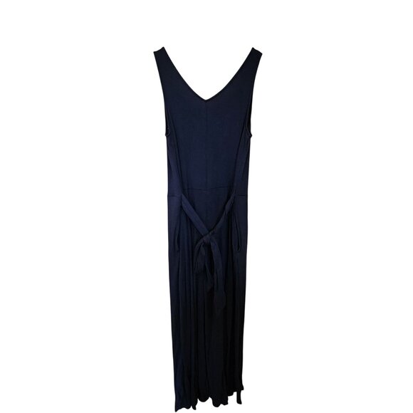 Lou & Grey Womens Navy Sleeveless Jumpsuit With V-Neck & Wide Legs Size S - Picture 2 of 5